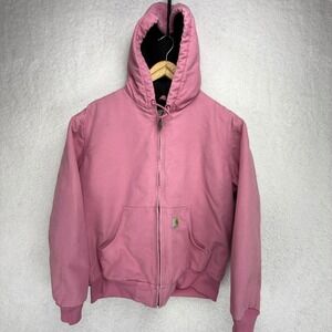 Carhartt Active Jacket Quilt Lined Womens Medium WJ130 PKR Pink Rose